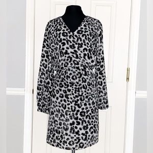 Black and gray leopard print dress
